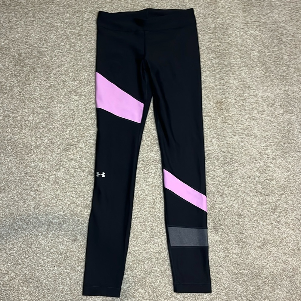Under Armour black, lavender and grey leggings - like new - size small